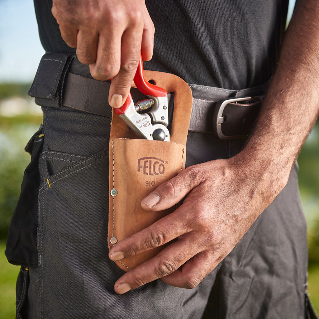 Felco 910 Leather Pruner Holster - in use