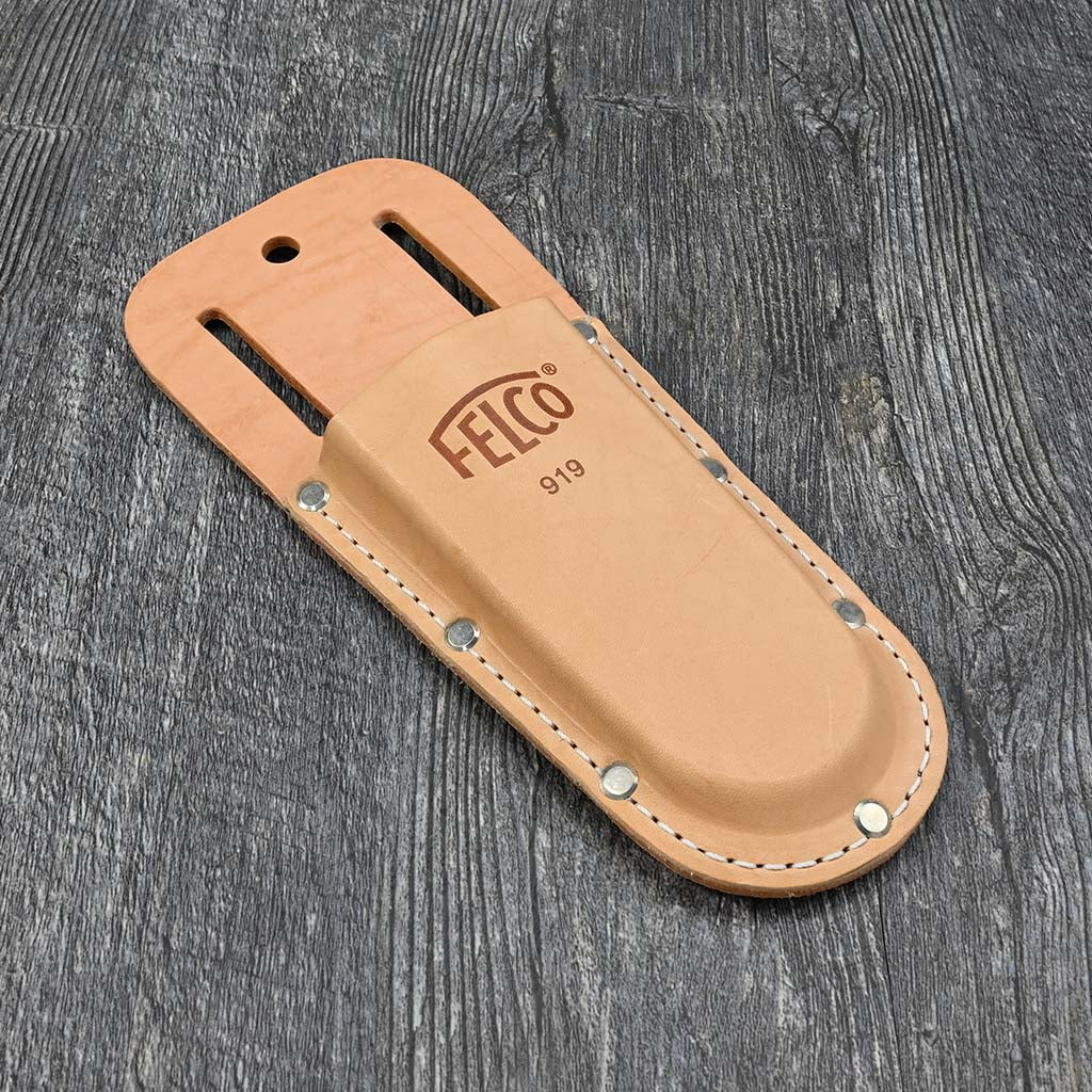 Felco 919 Leather Pruner Holster for Belt - front view