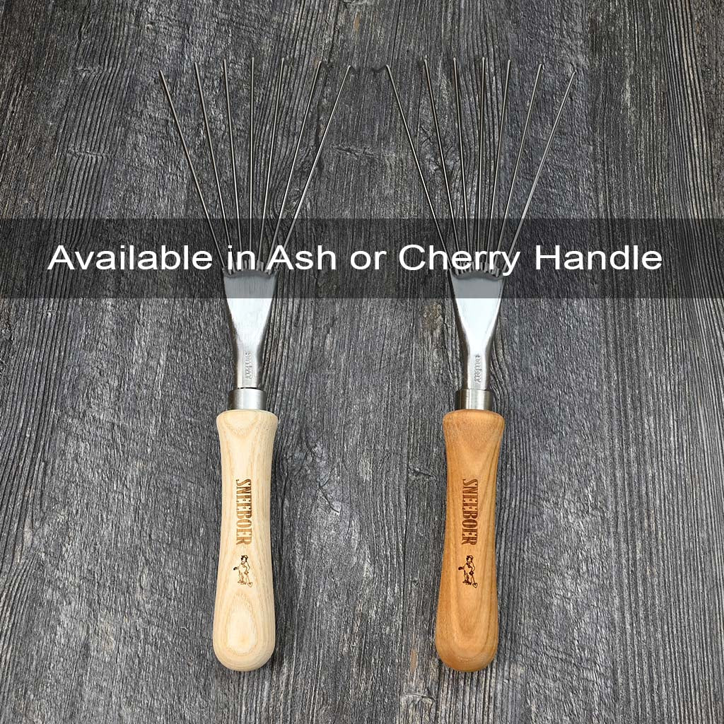 Sneeboer Hand Leaf Rake handle wood choice