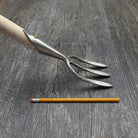 Sneeboer Long 3-Tine Garden Weeding Fork - size comparison