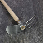 Sneeboer Long Garden Fork & Mattock - end view